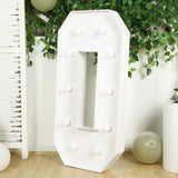 4ft White Large Marquee Light Up Letter O Mosaic Balloon Frame Pre-Cut Foam Board 10 Warm White