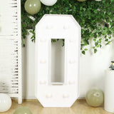 4ft White Large Marquee Light Up Letter O Mosaic Balloon Frame Pre-Cut Foam Board 10 Warm White