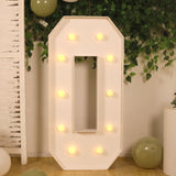 4ft White Large Marquee Light Up Letter O Mosaic Balloon Frame Pre-Cut Foam Board 10 Warm White