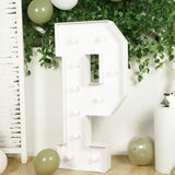 4ft White Large Marquee Light Up Letter P Mosaic Balloon Frame Pre-Cut Foam Board 10 Warm White