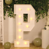 4ft White Large Marquee Light Up Letter P Mosaic Balloon Frame Pre-Cut Foam Board 10 Warm White