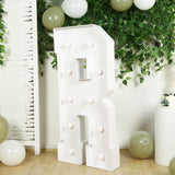 4ft White Large Marquee Light Up Letter R Mosaic Balloon Frame Pre-Cut Foam Board 10 Warm White