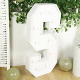 4ft White Large Marquee Light Up Letter S Mosaic Balloon Frame Pre-Cut Foam Board 10 Warm White