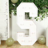 4ft White Large Marquee Light Up Letter S Mosaic Balloon Frame Pre-Cut Foam Board 10 Warm White