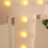 4ft White Large Marquee Light Up Letter T Mosaic Balloon Frame Pre-Cut Foam Board 10 Warm White