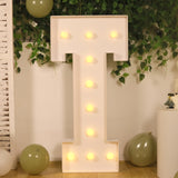 4ft White Large Marquee Light Up Letter T Mosaic Balloon Frame Pre-Cut Foam Board 10 Warm White