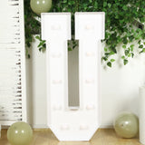 4ft White Large Marquee Light Up Letter U Mosaic Balloon Frame Pre-Cut Foam Board 10 Warm White