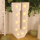 4ft White Large Marquee Light Up Letter U Mosaic Balloon Frame Pre-Cut Foam Board 10 Warm White