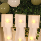 4ft White Large Marquee Light Up Number W Mosaic Balloon Frame Pre-Cut Foam Board 10 Warm White