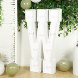 4ft White Large Marquee Light Up Number W Mosaic Balloon Frame Pre-Cut Foam Board 10 Warm White