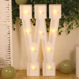 4ft White Large Marquee Light Up Number W Mosaic Balloon Frame Pre-Cut Foam Board 10 Warm White