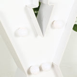 4ft White Large Marquee Light Up Number X Mosaic Balloon Frame Pre-Cut Foam Board 10 Warm White