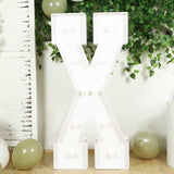 4ft White Large Marquee Light Up Number X Mosaic Balloon Frame Pre-Cut Foam Board 10 Warm White