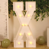 4ft White Large Marquee Light Up Number X Mosaic Balloon Frame Pre-Cut Foam Board 10 Warm White