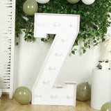 4ft White Large Marquee Light Up Number Z Mosaic Balloon Frame Pre-Cut Foam Board 10 Warm White