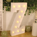 4ft White Large Marquee Light Up Number Z Mosaic Balloon Frame Pre-Cut Foam Board 10 Warm White