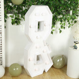 4ft White Large Marquee Light Up Number & Mosaic Balloon Frame Pre-Cut Foam Board 10 Warm White