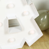 4ft White Large Marquee Light Up Number & Mosaic Balloon Frame Pre-Cut Foam Board 10 Warm White