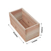 2 Pack | Tan Rectangular Wood Planter Box Set, Plant Holder With Removable Plastic Liners - 10x5inch