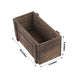 2 Pack | 10x5 inches | Smoked Brown Rustic Natural Wood Planter Box Set With Removable Plastic Liner