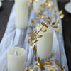 15ft Warm White 40 LED Metallic Gold Leaf String Lights Hanging Vine