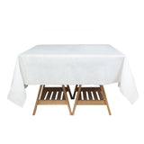 70x70inch White Airlaid Paper Tablecloth, Soft Linen-Feel Disposable Square Tablecloth