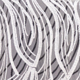 120inch White Black Wave Mesh Round Tablecloth With Embroidered Sequins#whtbkgd