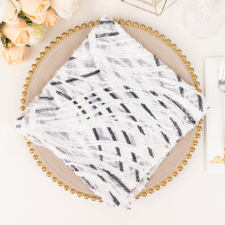 Elevate Your Table Setting with White and Black Cloth Dinner Napkins