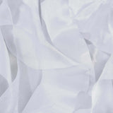 21FT White Curly Willow Taffeta Table Skirt#whtbkgd