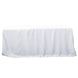 8FT White Fitted Polyester Rectangular Table Cover