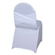 White Madrid Spandex Fitted Banquet Chair Cover