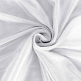 White Double Drape Table Skirt / Satin - 21'#whtbkgd