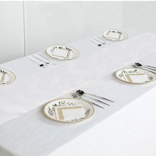 Create a Timeless and Elegant Look with the White Polyester Table Runner