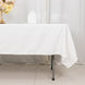 60x102" White Rectangle Chambury Casa 100% Cotton Tablecloth