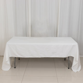 Elegant White Rectangle Tablecloth for Your Special Events