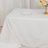 90x132" White Rectangle Chambury Casa 100% Cotton Tablecloth