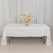 60"x126" White Rectangle Chambury Casa 100% Cotton Tablecloth