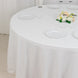 120" White Round Chambury Casa 100% Cotton Tablecloth