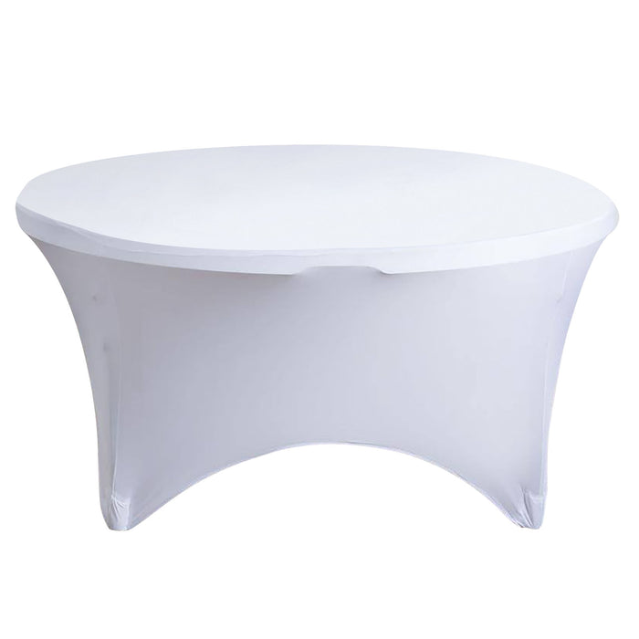 White Spandex Tablecloth 60inches