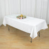 54x96inch White 200 GSM Seamless Premium Polyester Rectangle Tablecloth