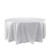 120 inch White Satin Round Tablecloth 