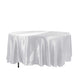 108" White Satin Round Tablecloth