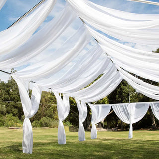 Create a Magical Atmosphere with White Sheer Ceiling Drape Curtain Panels
