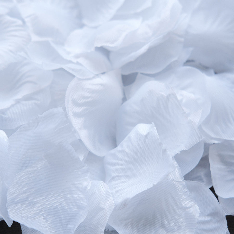 500 Pack White Silk Rose Petals Table Confetti or Floor Scatters#whtbkgd