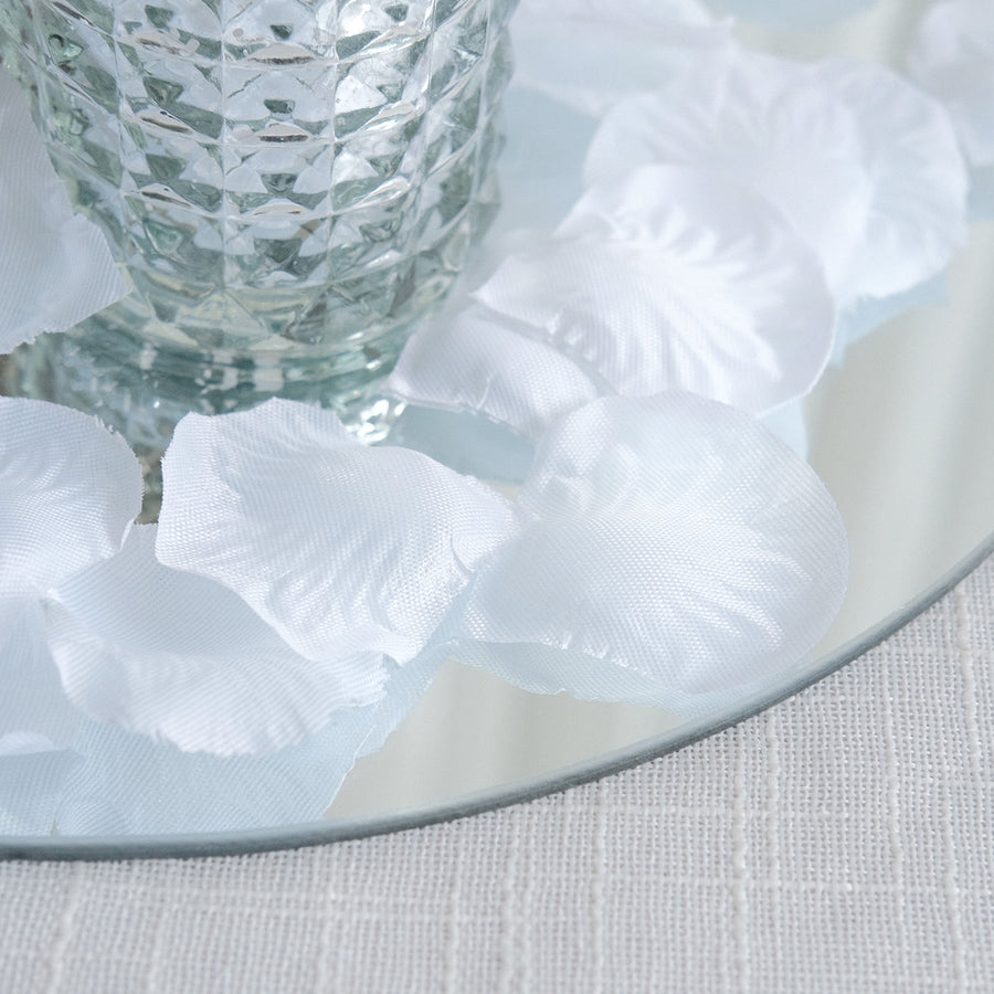 White Silk Rose Petals for Table Confetti and Floor Scatters