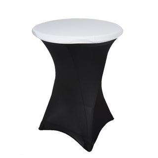 White Spandex Cocktail Table Top Cover