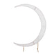 7.5ft White Spandex Crescent Moon Wedding Arch Cover, Chiara Backdrop Stand Cover#whtbkgd