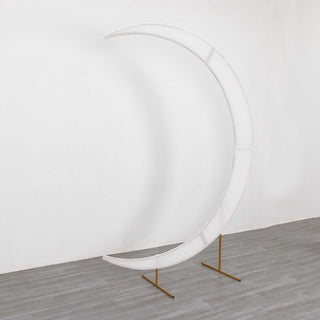7.5ft White Spandex Crescent Moon Chiara Backdrop Stand Cover
