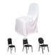 White Stretch Slim Fit Scuba Chair Covers, Wrinkle Free Durable Slip On Chair Covers