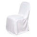 White Stretch Slim Fit Scuba Chair Covers, Wrinkle Free Durable Slip On Chair Covers#whtbkgd
